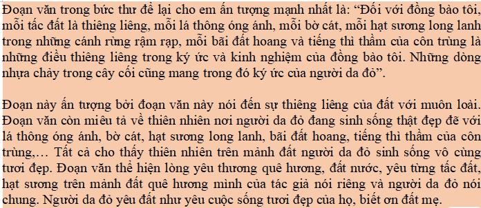 Soạn bài Bức thư của thủ lĩnh da đỏ trang 62 câu 5