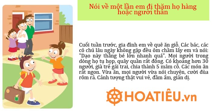 Nói về một lần em đi thăm họ hàng hoặc người thân