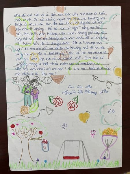 Viết một bức thư ngắn cho mẹ	