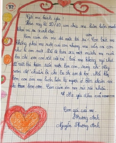 Thư gửi mẹ nhân ngày 20/10