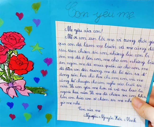Thư gửi mẹ nhân dịp 20/10 của học sinh