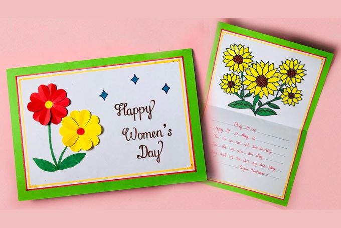 Một số mẫu thiệp 20/10 thủ công dễ làm nhất