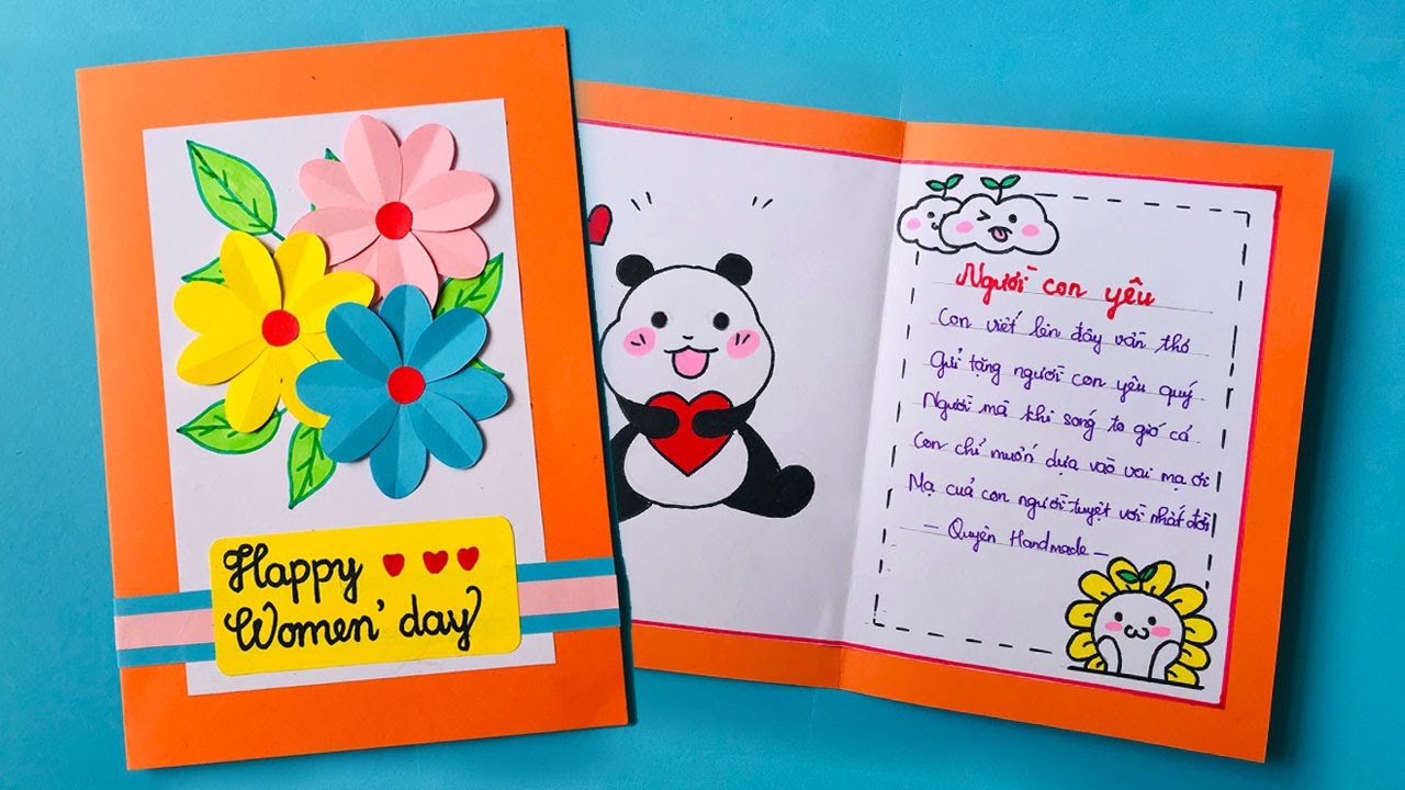 Một số mẫu thiệp 20/10 thủ công dễ làm nhất