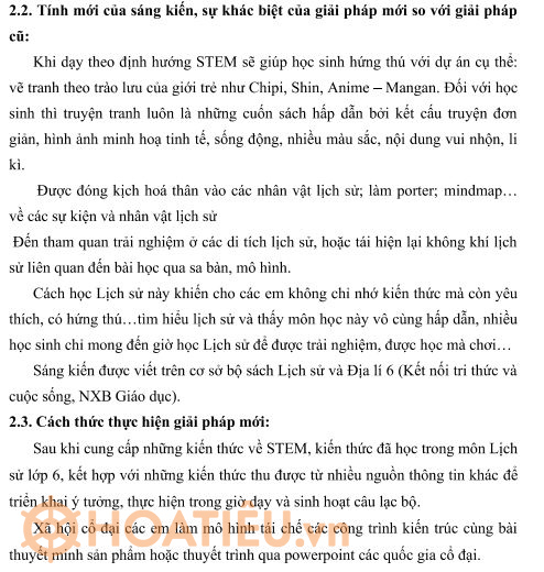 Giải pháp phát triển năng lực của học sinh theo định hướng STEM môn Lịch sử và Địa lý lớp 6