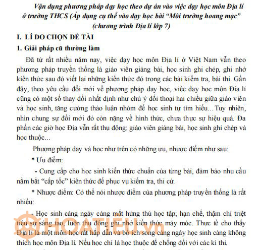 Giải pháp giảng dạy dự thi giáo viên giỏi môn Địa lý THCS