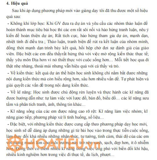 Giải pháp giảng dạy dự thi giáo viên giỏi môn Địa lý THCS