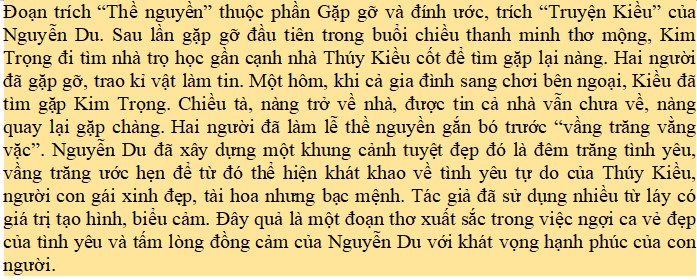 Soạn bài Thề nguyền trang 60 
