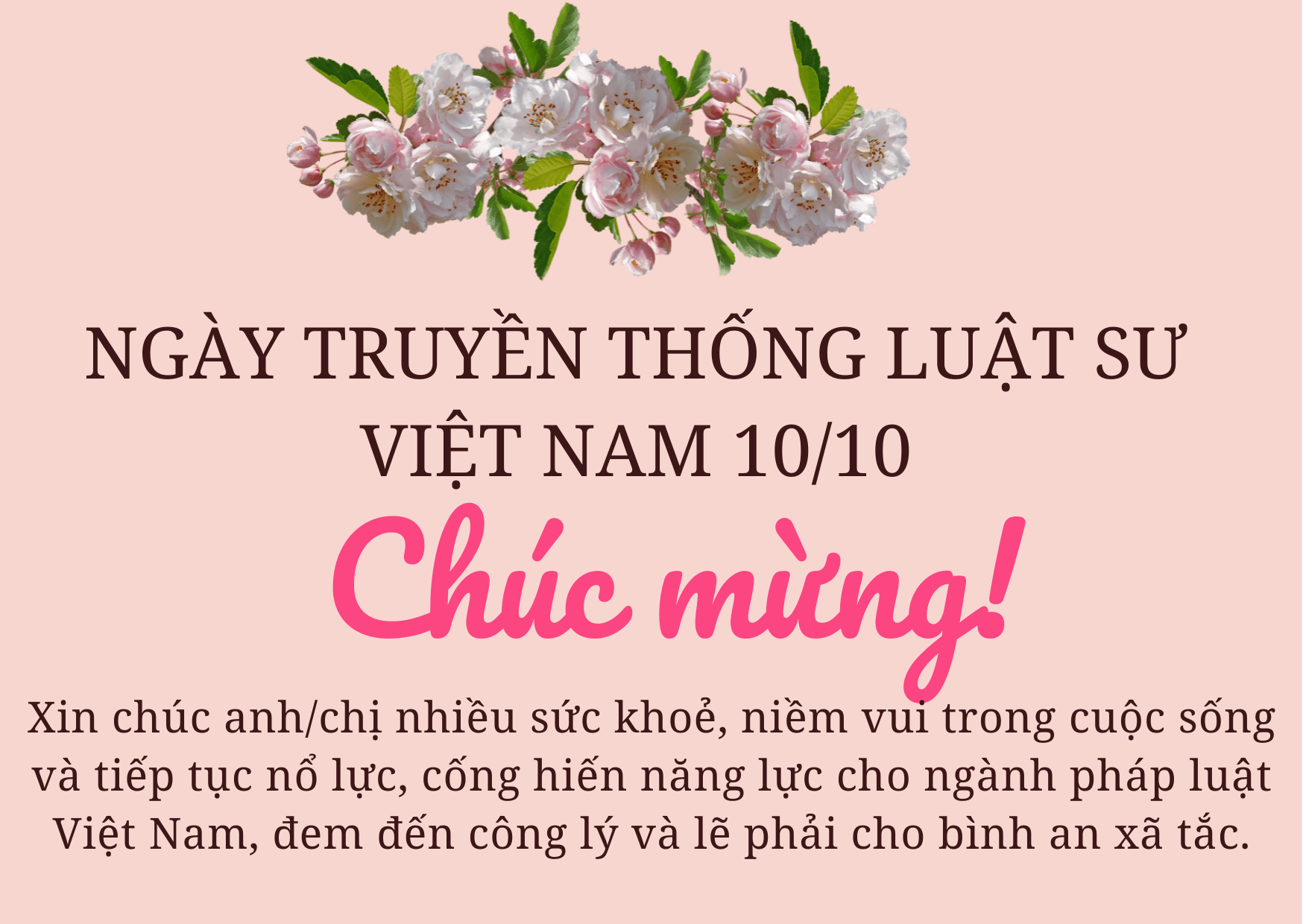 Thiệp chúc mừng Ngày truyền thống Luật sư Việt Nam 10/10