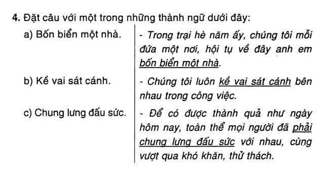 Đặt câu với từ Bốn biển một nhà