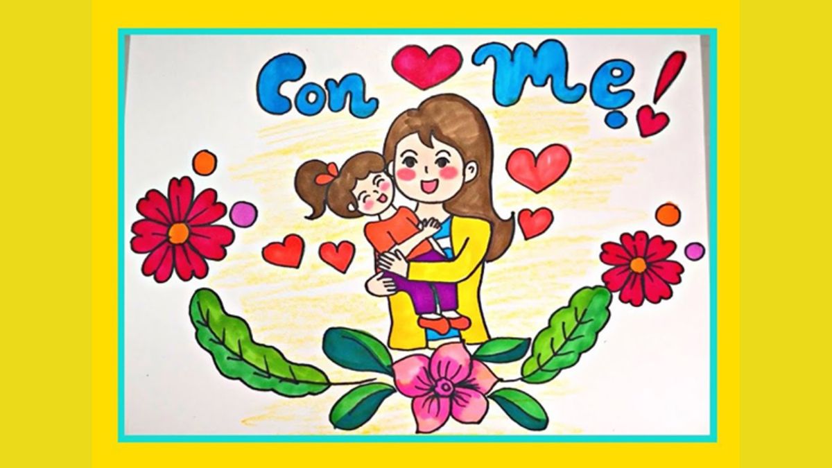 Vẽ tranh 20 tháng 10 tặng mẹ