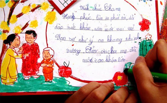  Viết thiệp chúc Tết lớp 2