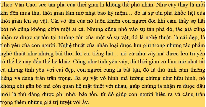 Suy ngẫm của tác giả về bản chất của thời gian, nghệ thuật, tình yêu bà mối tương quan giữa chúng