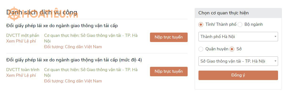 Hướng dẫn đổi giấy phép lái xe qua mạng