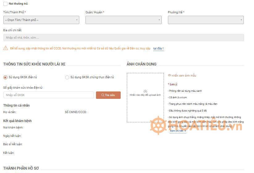 Hướng dẫn đổi giấy phép lái xe qua mạng
