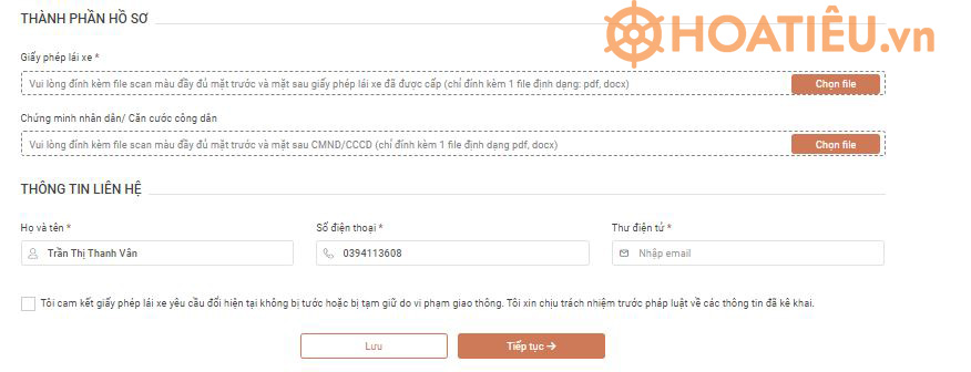 Hướng dẫn đổi giấy phép lái xe qua mạng