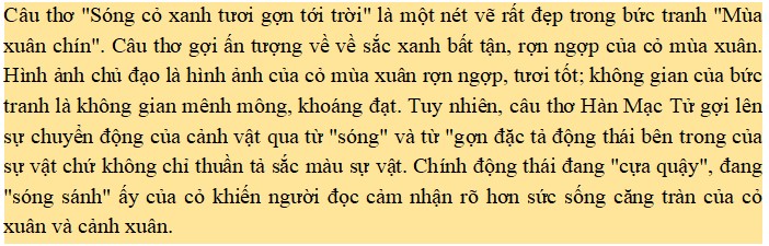 Kết nối đọc viết bài Mùa xuân chín 