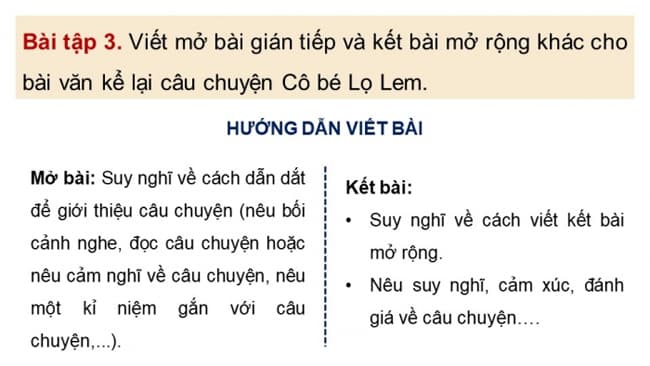 Cách Viết mở bài gián tiếp và kết bài mở rộng cho bài văn kể lại câu chuyện Cô bé Lọ Lem
