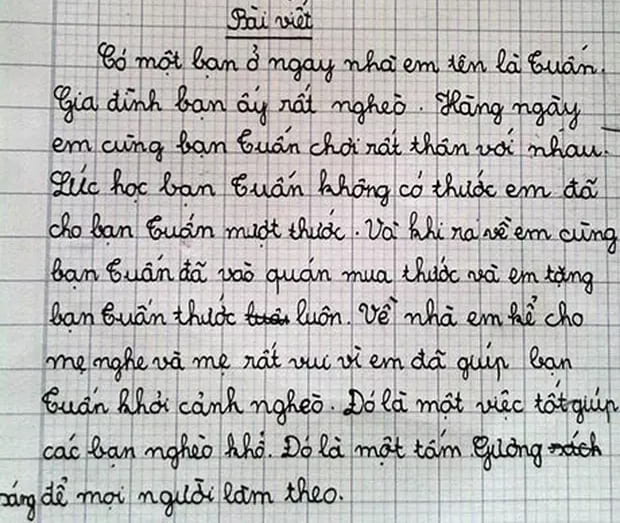 Kể về một việc tốt mà em đã làm của học sinh
