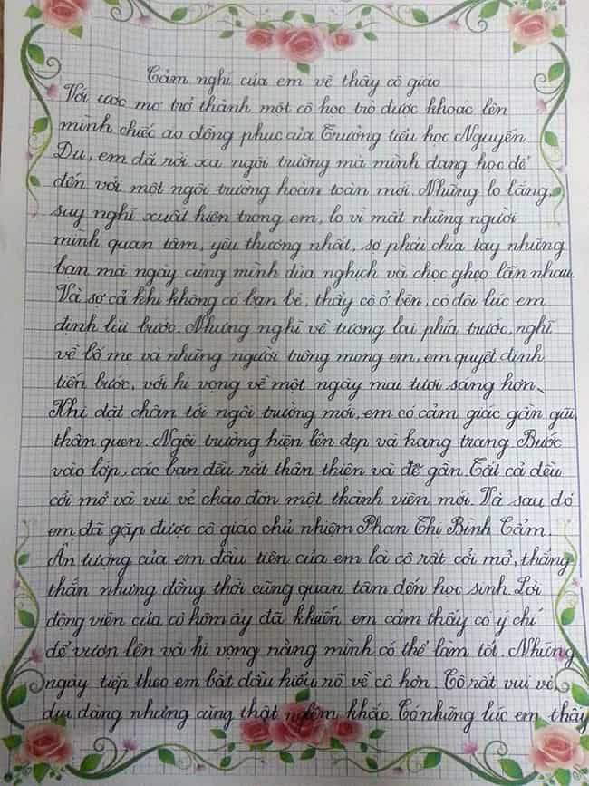 Bài cảm nghĩ về thầy cô