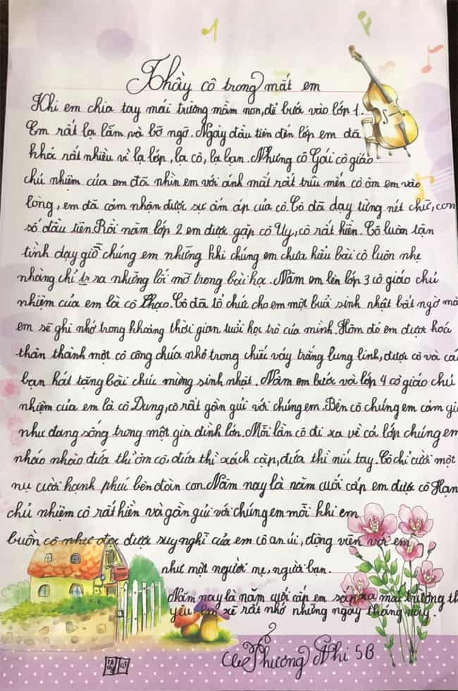 Bài văn Cảm nghĩ về thầy cô giáo