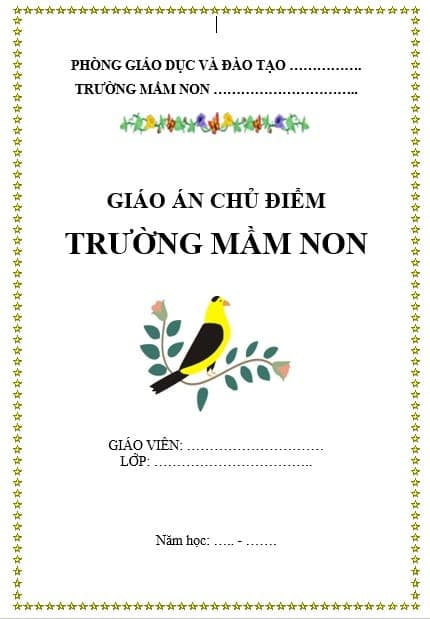 Bìa giáo án Tiếng Anh