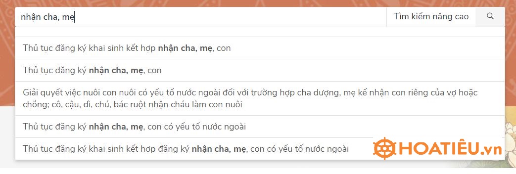 Các bước đăng ký hộ tịch online
