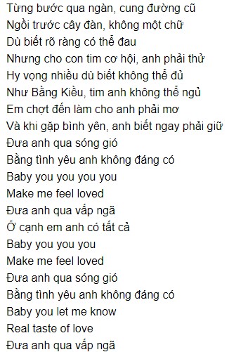 Make Me Feel Binz Lời bài hát