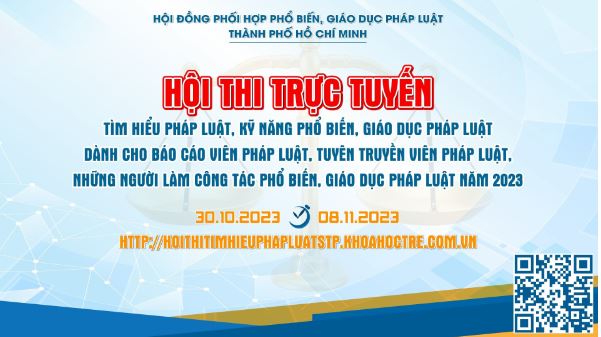 Thể lệ Hội thi trực tuyến tìm hiểu pháp luật, kỹ năng phổ biến, giáo dục pháp luật năm 2023 TP Hồ Chí Minh