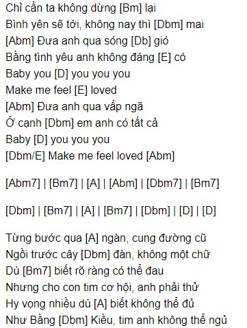 Hợp âm chuẩn Make Me Feel Binz