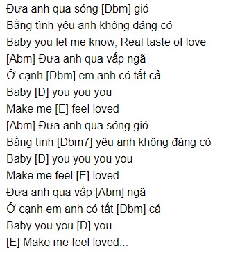 Make Me Feel Binz Hợp âm chuẩn