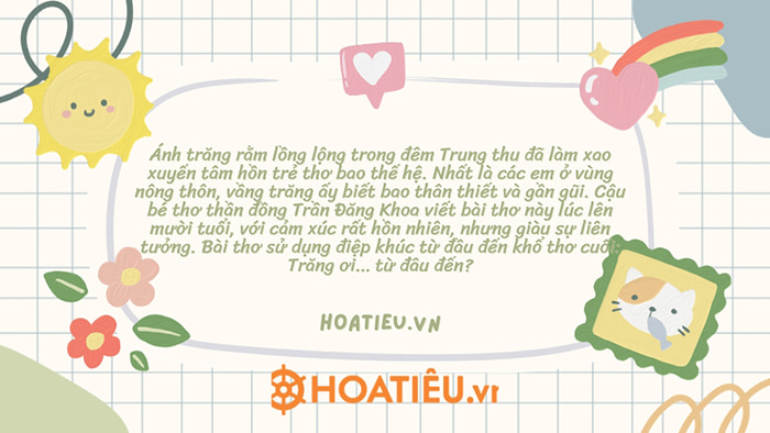 Cảm nhận Trăng ơi... kể từ đâu cho tới hoặc nhất