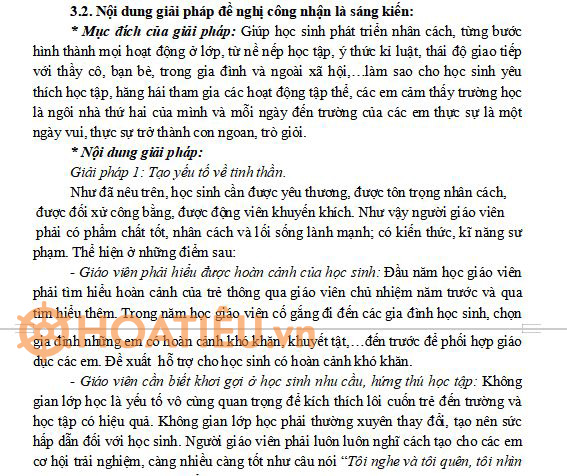 Sáng Kiến Kinh Nghiệm Công tác chủ nhiệm Lớp 5