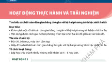 Phiếu góp ý bản mẫu sách giáo khoa lớp 9 môn Toán bộ Cùng khám phá