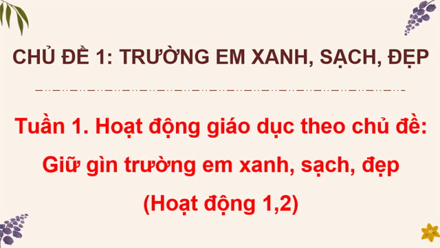 Bài giảng điện tử môn Hoạt động trải nghiệm 4 Cánh diều