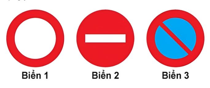 Biển nào cấm các loại xe cơ giới đi vào trừ xe gắn máy, xe mô tô hai bánh và các loại xe ưu tiên theo luật định?