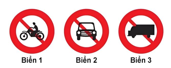 Biển nào cho phép xe máy đi vào?