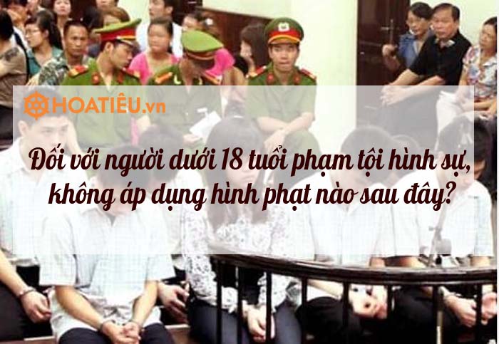 Theo quy định của bộ luật hình sự Việt Nam hiện hành, đối với người dưới 18 tuổi phạm tội, không áp dụng hình phạt nào sau đây?