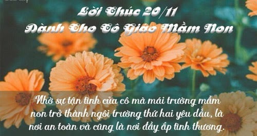 Lời chúc 20/11 cô giáo mầm non ngắn gọn