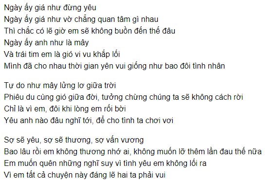 Lời bài hát Vì em tất cả Mỹ Tâm