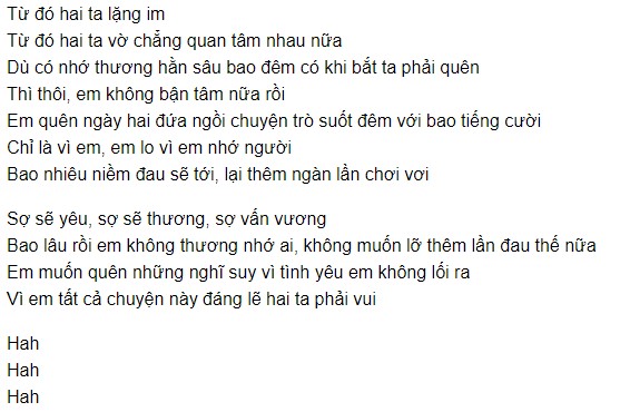 Vì em tất cả Mỹ Tâm Lời bài hát 