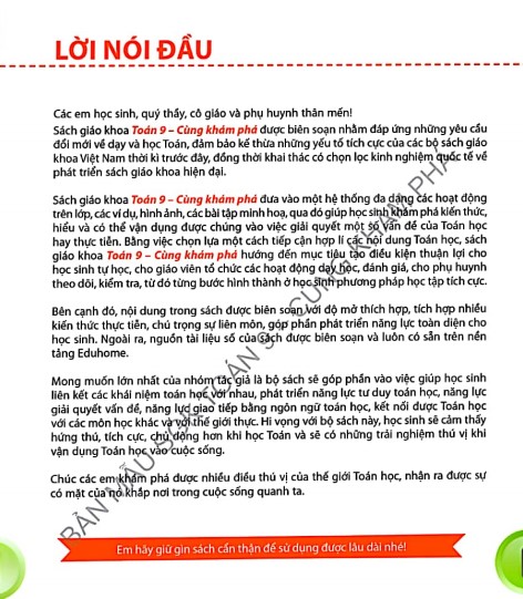 Sách Giáo Khoa Toán 9 Cùng khám phá