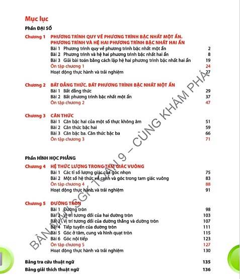 Sách Giáo Khoa Toán 9 Cùng khám phá