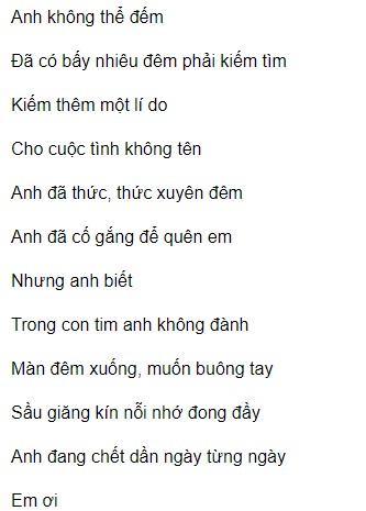 Cắt đôi nỗi sầu lời