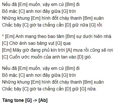 Câu Trả Lời Là Buông Tay Hợp âm 
