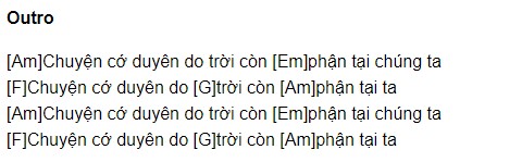 Hợp âm Duyên Do Trời Phận Tại Ta