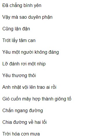 Duyên Do Trời Phận Tại Ta Voi Bản Đôn Lời bài hát 
