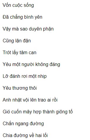 Duyên Do Trời Phận Tại Ta Voi Bản Đôn Lyrics