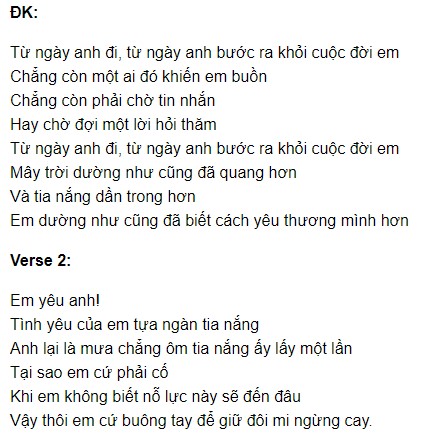 Rồi Em Sẽ Gặp Một Chàng Trai Khác lời