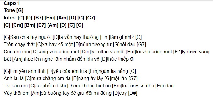 Em Sẽ Gặp Một Chàng Trai Khác hợp âm