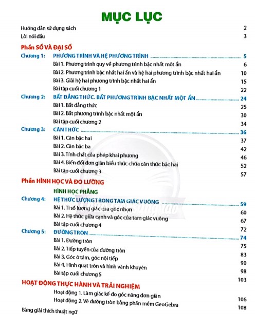 Sách Giáo Khoa Toán 9 CTST